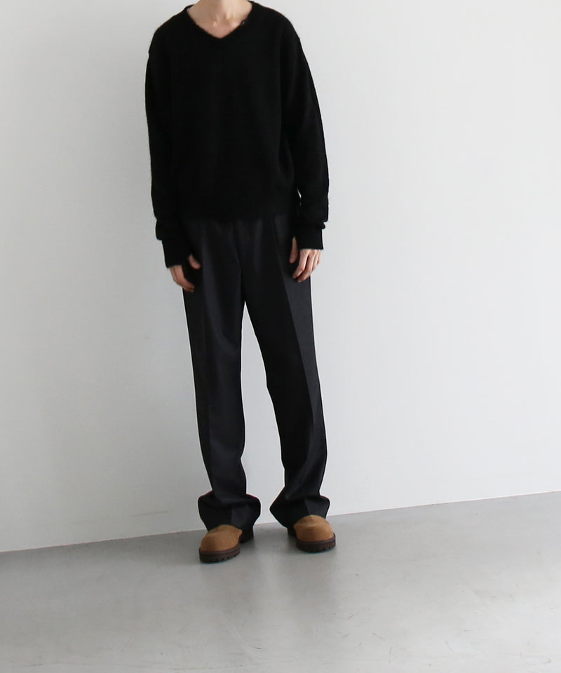 【Pre order】NEONSIGN Destroy knit -type : v "BLACK"
