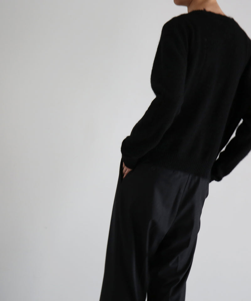 【Pre order】NEONSIGN Destroy knit -type : v "BLACK"