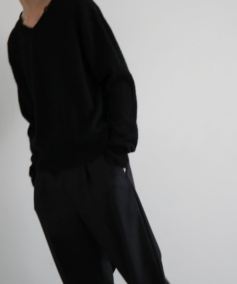 【Pre order】NEONSIGN Destroy knit -type : v "BLACK"