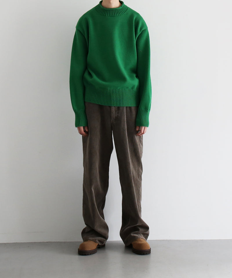 AURALEE Super fine wool knit mock neck p/o “GREEN”
