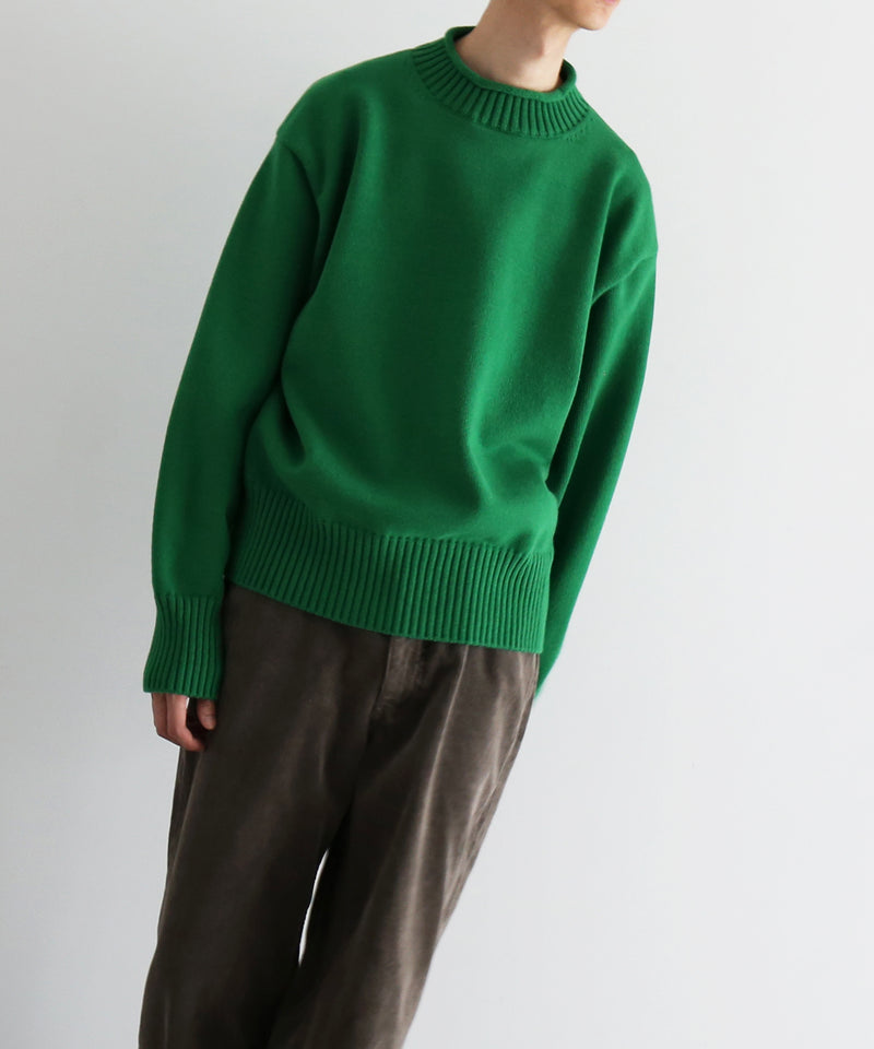 AURALEE Super fine wool knit mock neck p/o “GREEN”
