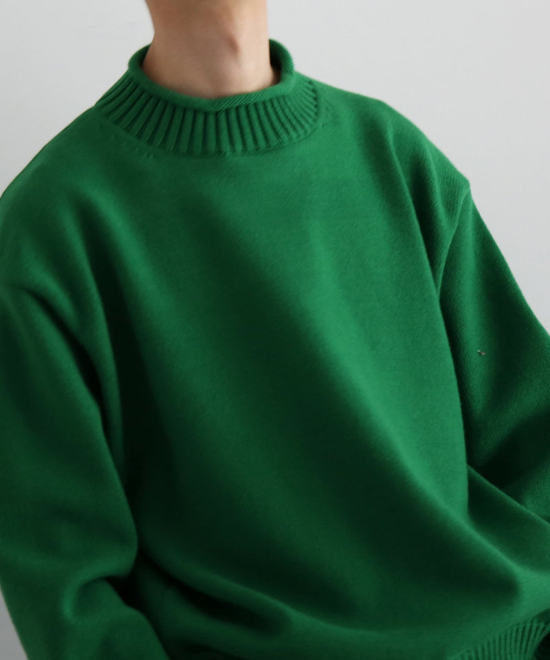 AURALEE Super fine wool knit mock neck p/o “GREEN”