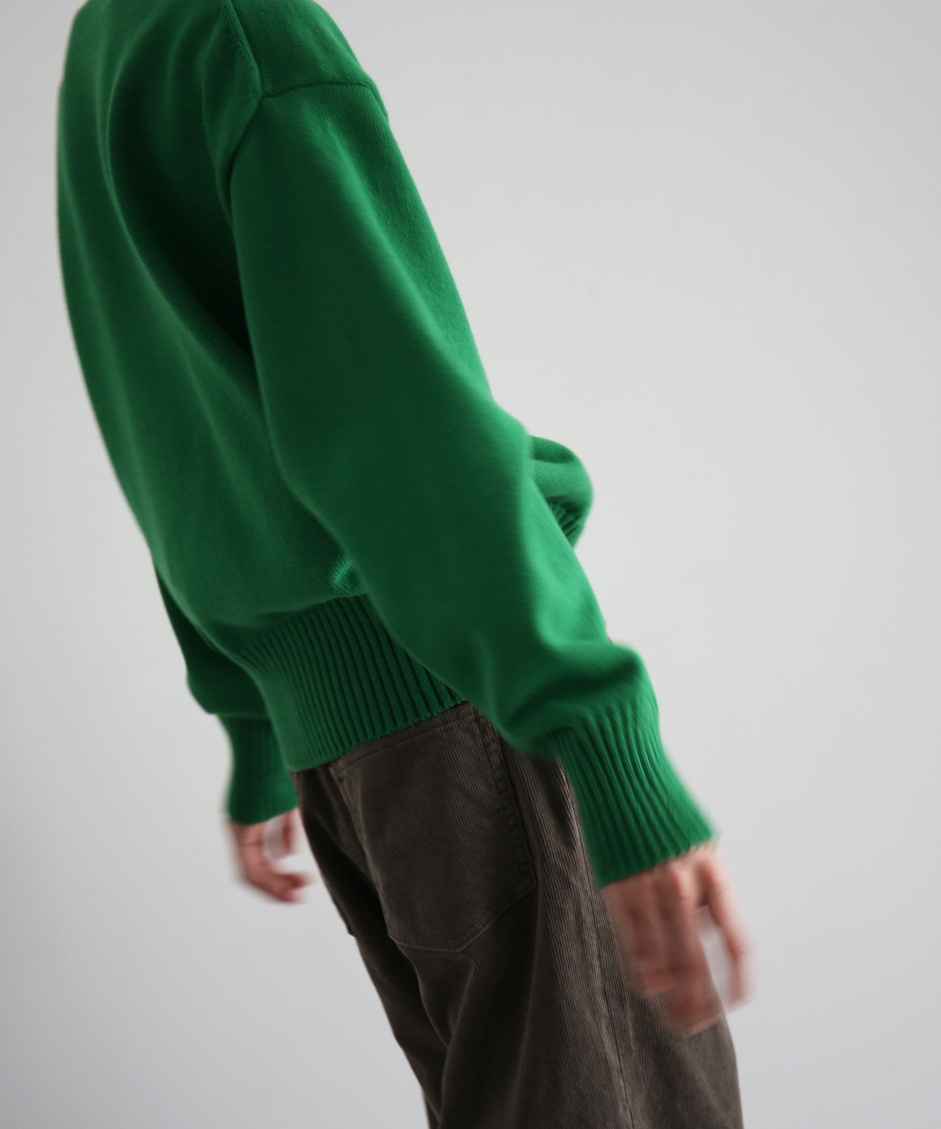 AURALEE【オーラリー】Super fine wool knit mock neck p/o “GREEN”｜O