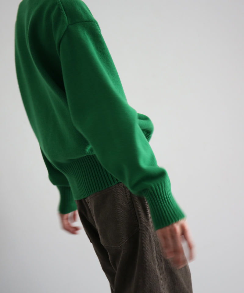 AURALEE Super fine wool knit mock neck p/o “GREEN”