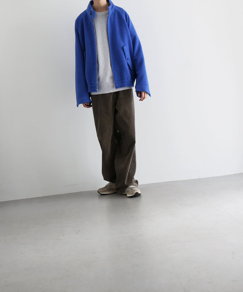 AURALEE Wool cashmere corduroy zip blouson “ROYAL BLUE”