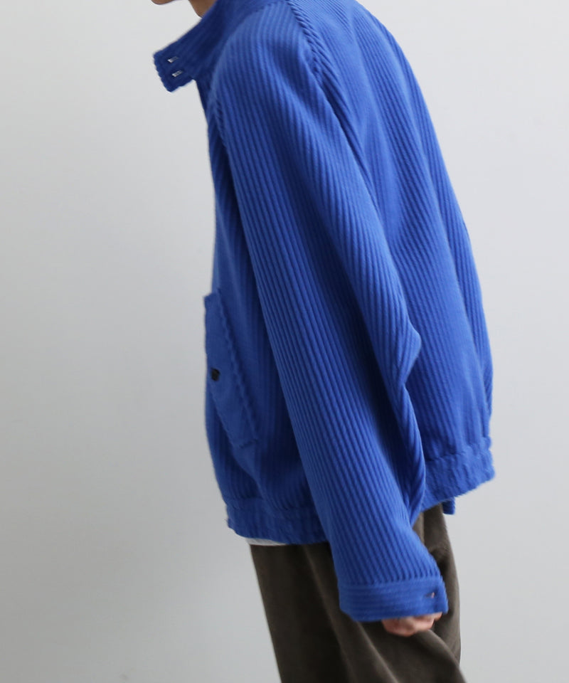 AURALEE Wool cashmere corduroy zip blouson “SMOKY BROWN”