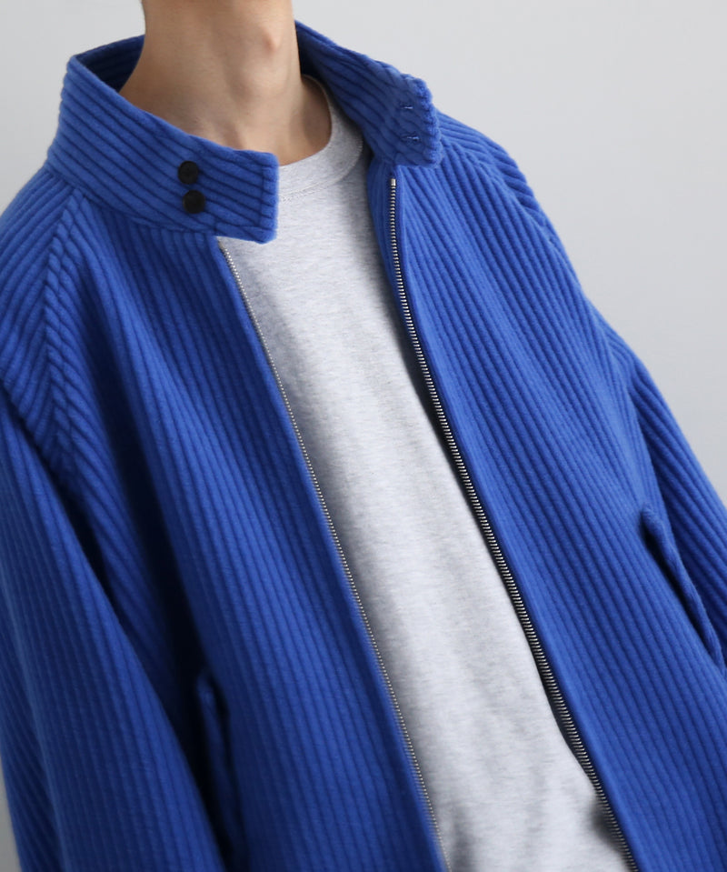 AURALEE Wool cashmere corduroy zip blouson “ROYAL BLUE”