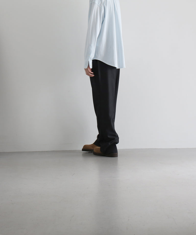 AURALEE Wool fulling flannel one-tuck slacks “TOP CHARCOAL”