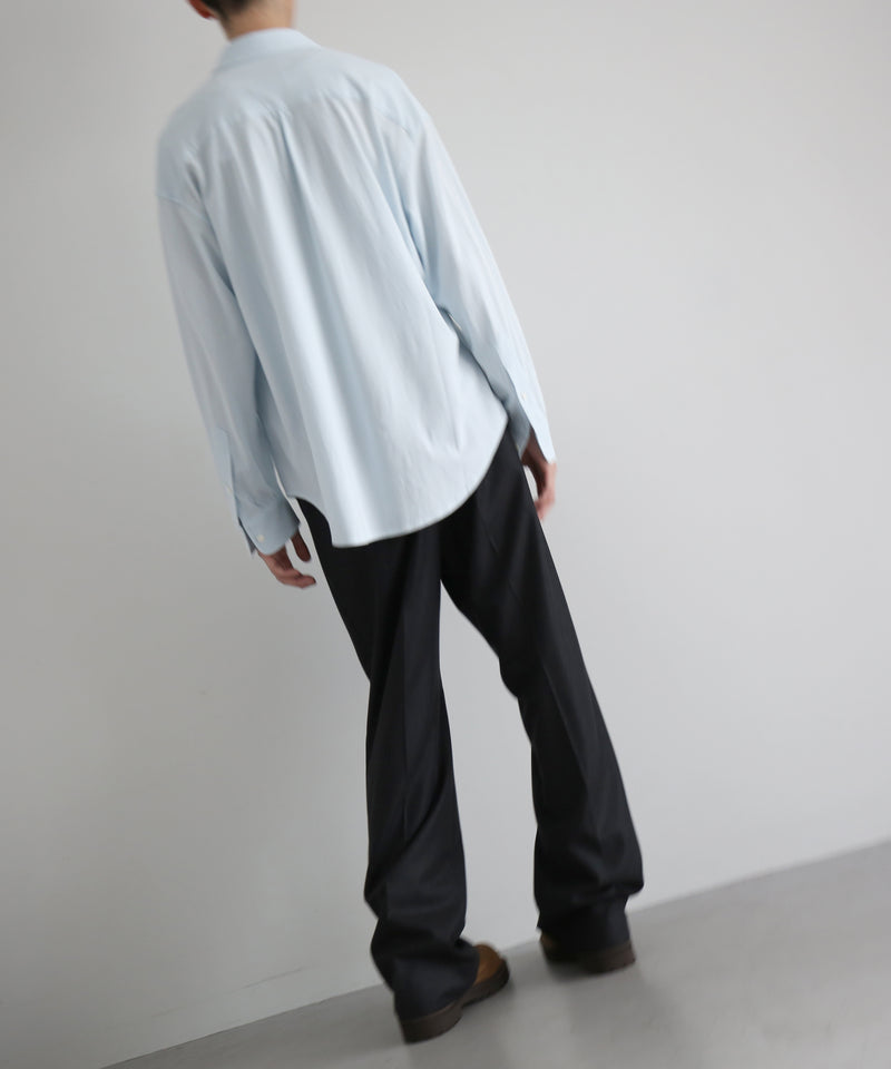 AURALEE Wool fulling flannel one-tuck slacks “TOP CHARCOAL”