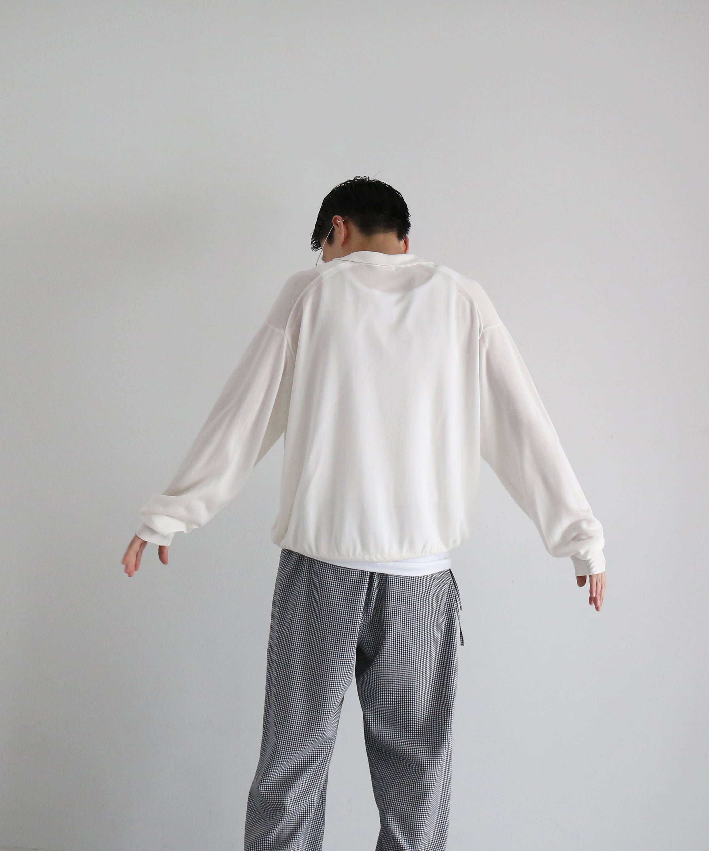 crepuscule【クレプスキュール】【EXCLUSIVE】Open collar knit shirt