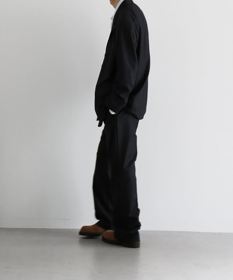 AURALEE Wool fulling flannel double-breasted jacket “TOP CHARCOAL”