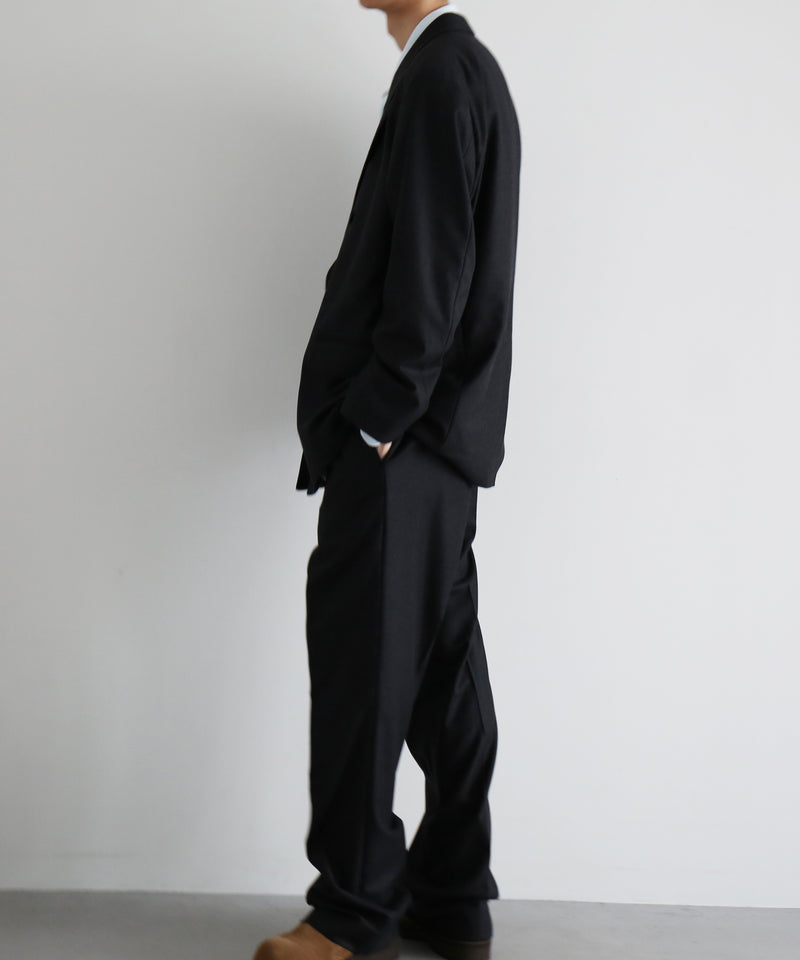 AURALEE Wool fulling flannel double-breasted jacket “TOP CHARCOAL”