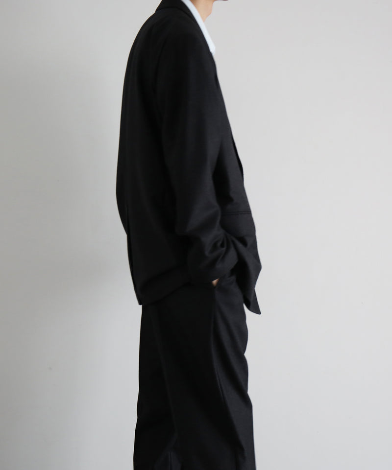 AURALEE Wool fulling flannel double-breasted jacket “TOP CHARCOAL”