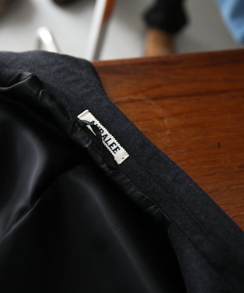 AURALEE Wool fulling flannel double-breasted jacket “TOP CHARCOAL”