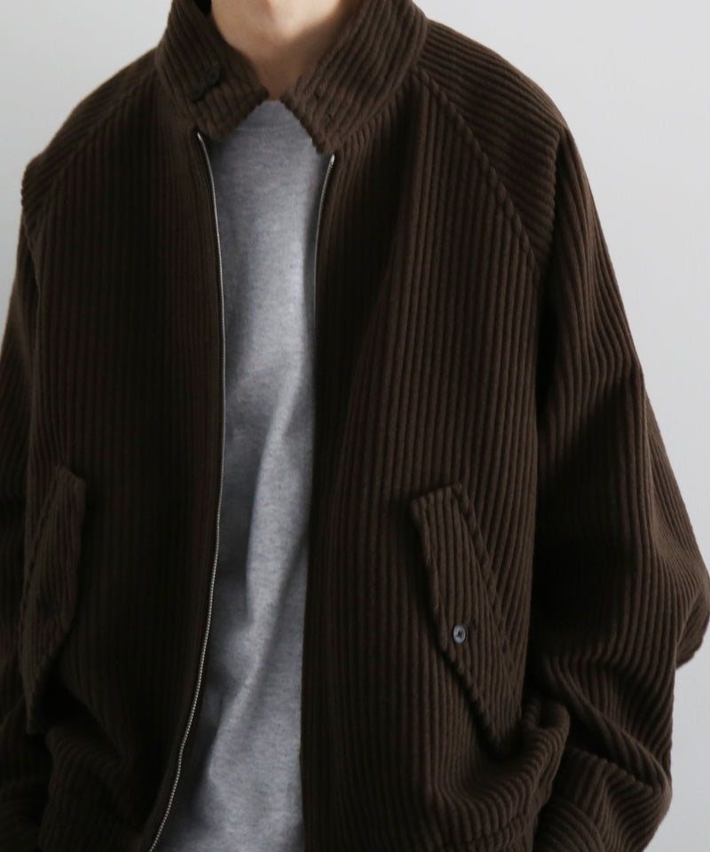AURALEE Wool cashmere corduroy zip blouson “ROYAL BLUE”