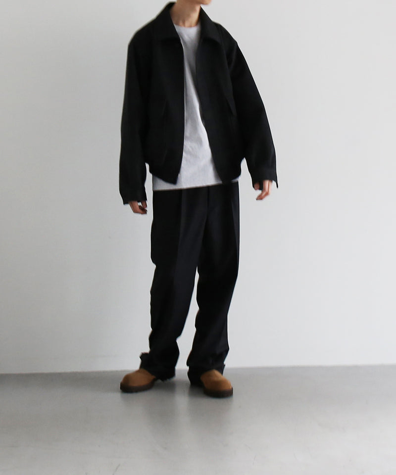 AURALEE Cashmere moleskin zip blouson “TOP CHARCOAL”