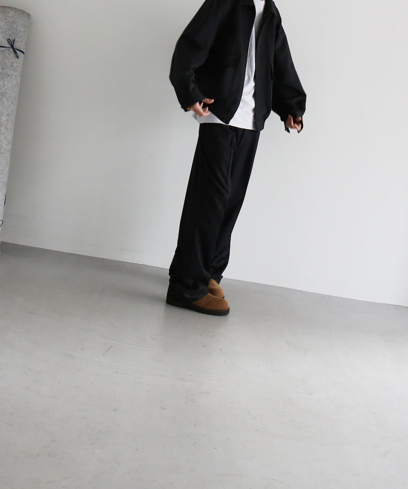 AURALEE Cashmere moleskin zip blouson “TOP CHARCOAL”