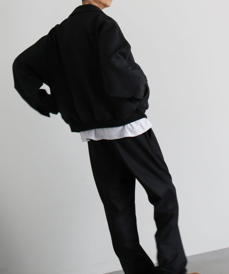 AURALEE Cashmere moleskin zip blouson “TOP CHARCOAL”