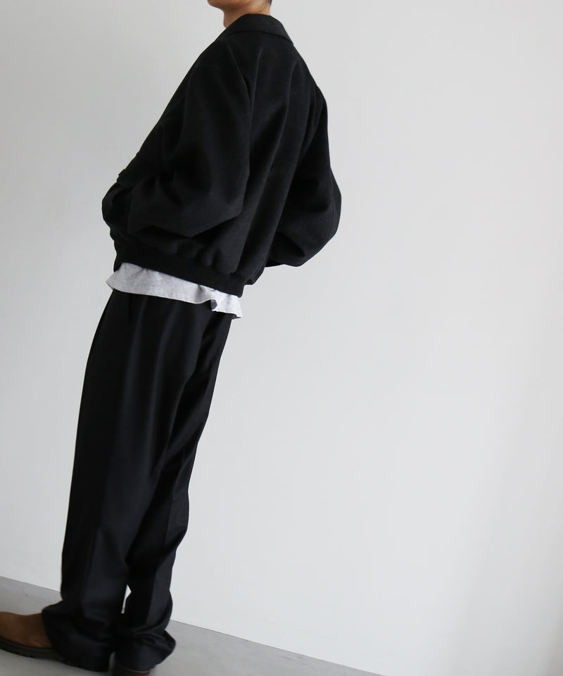 AURALEE Cashmere moleskin zip blouson “TOP CHARCOAL”
