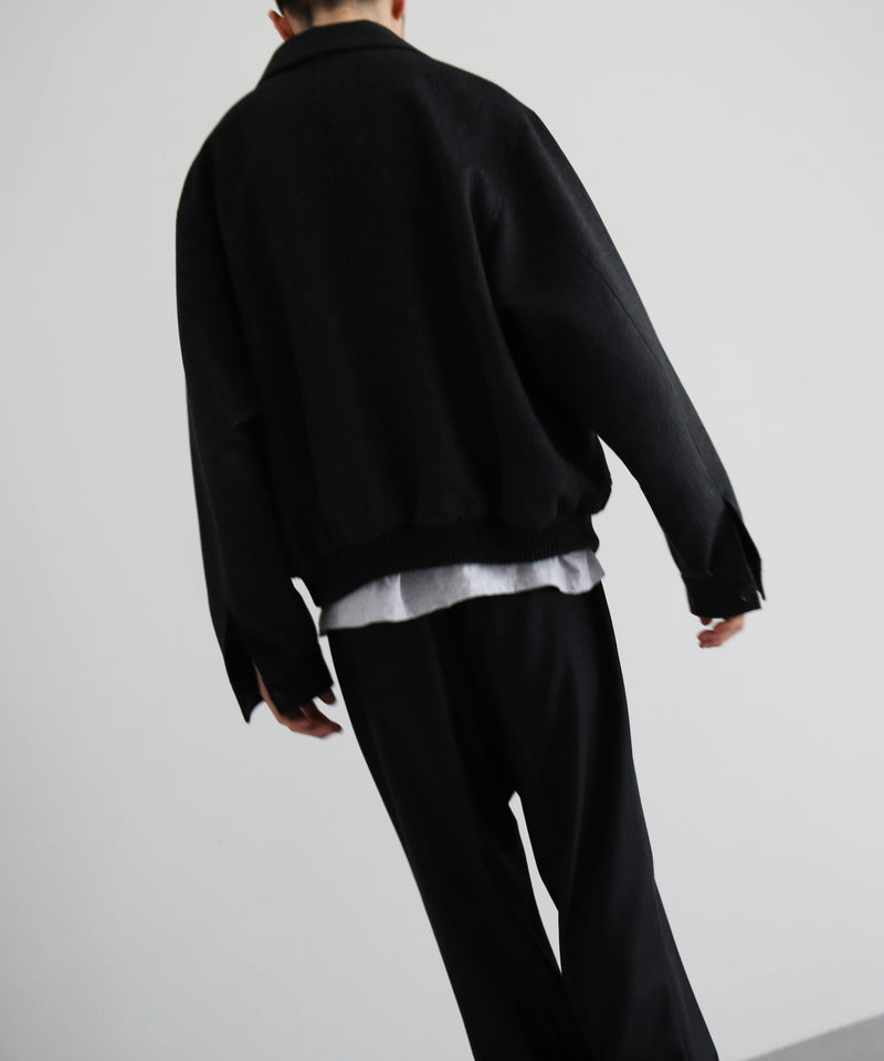 AURALEE Cashmere moleskin zip blouson “TOP CHARCOAL”