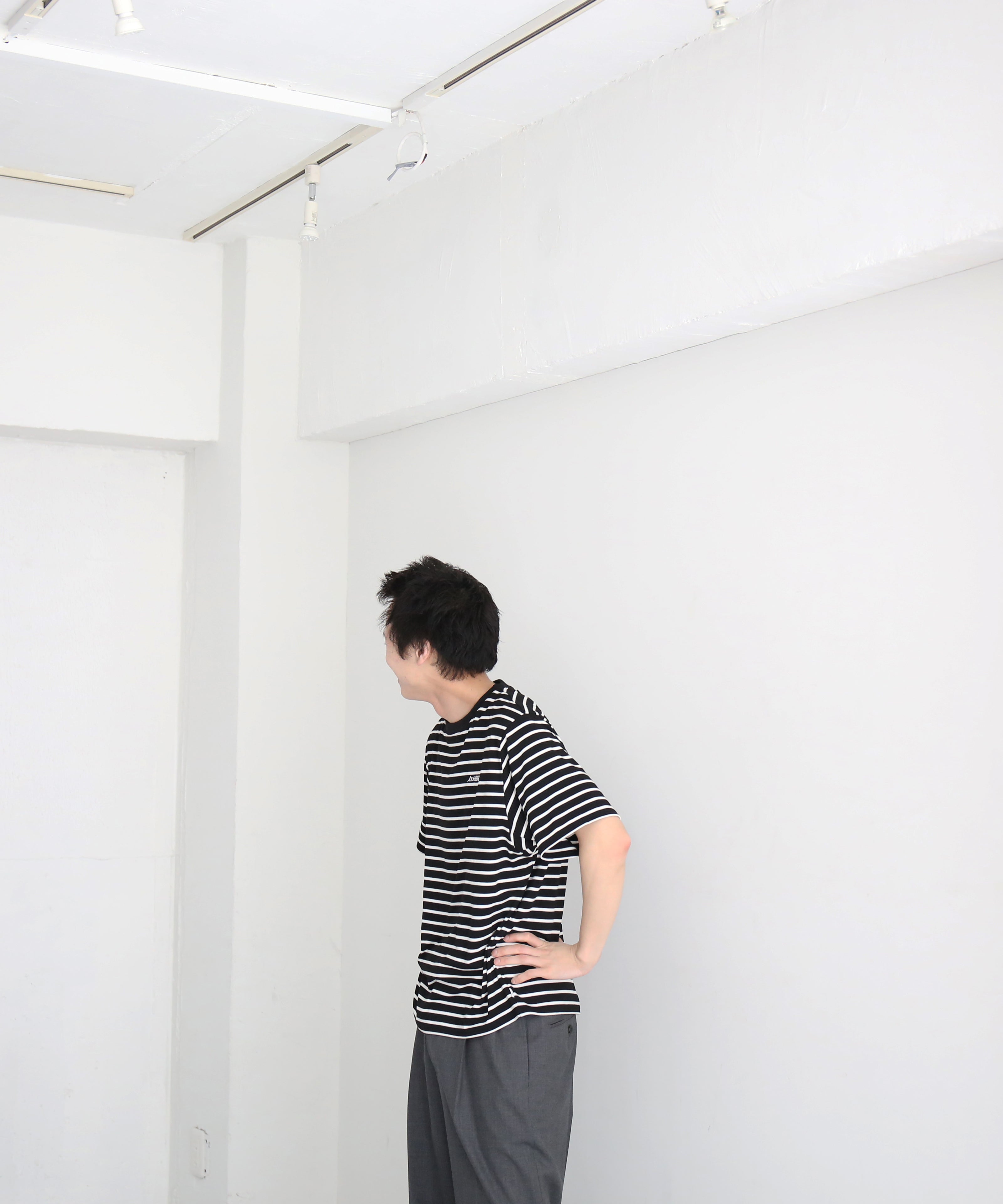 WHIMSY Rayon border tee "BLACK"