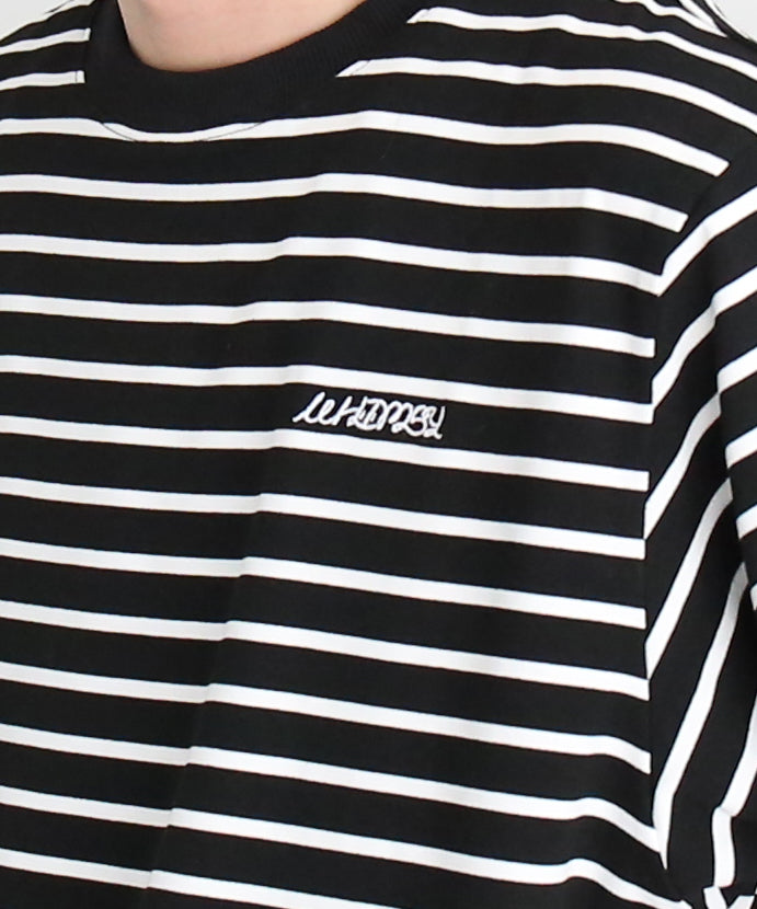 WHIMSY Rayon border tee "BLACK"