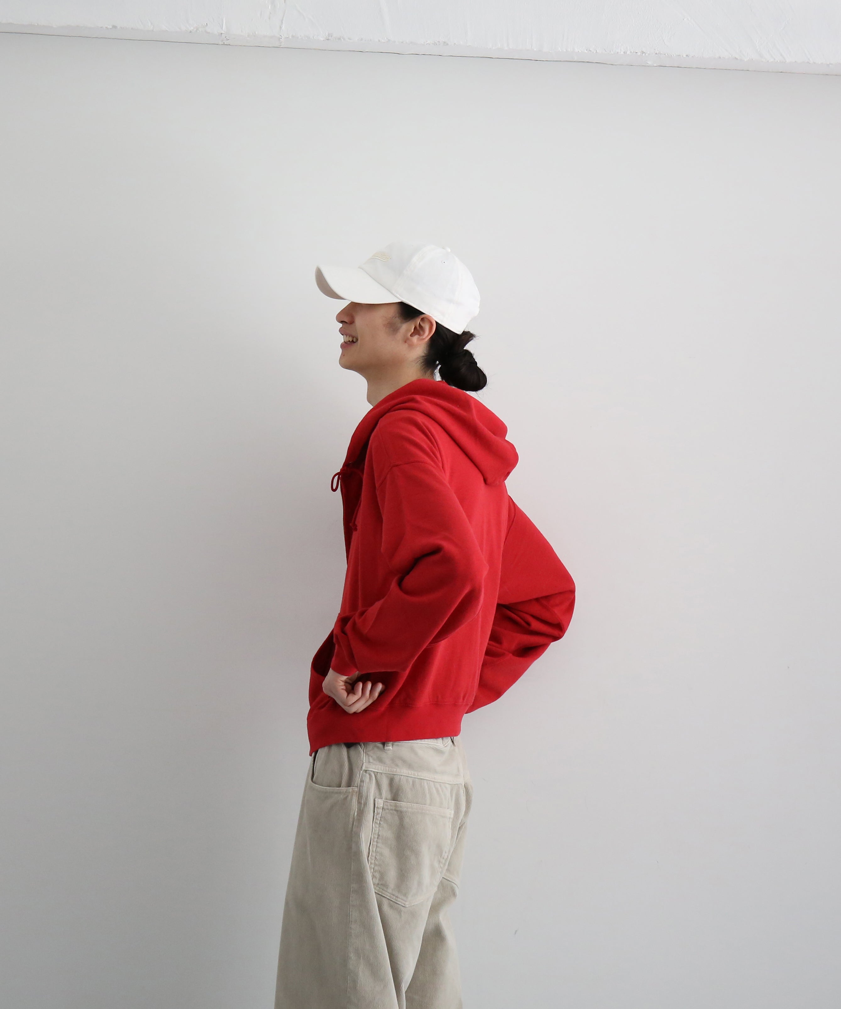 AURALEE High twist light sweat zip parka "RED"