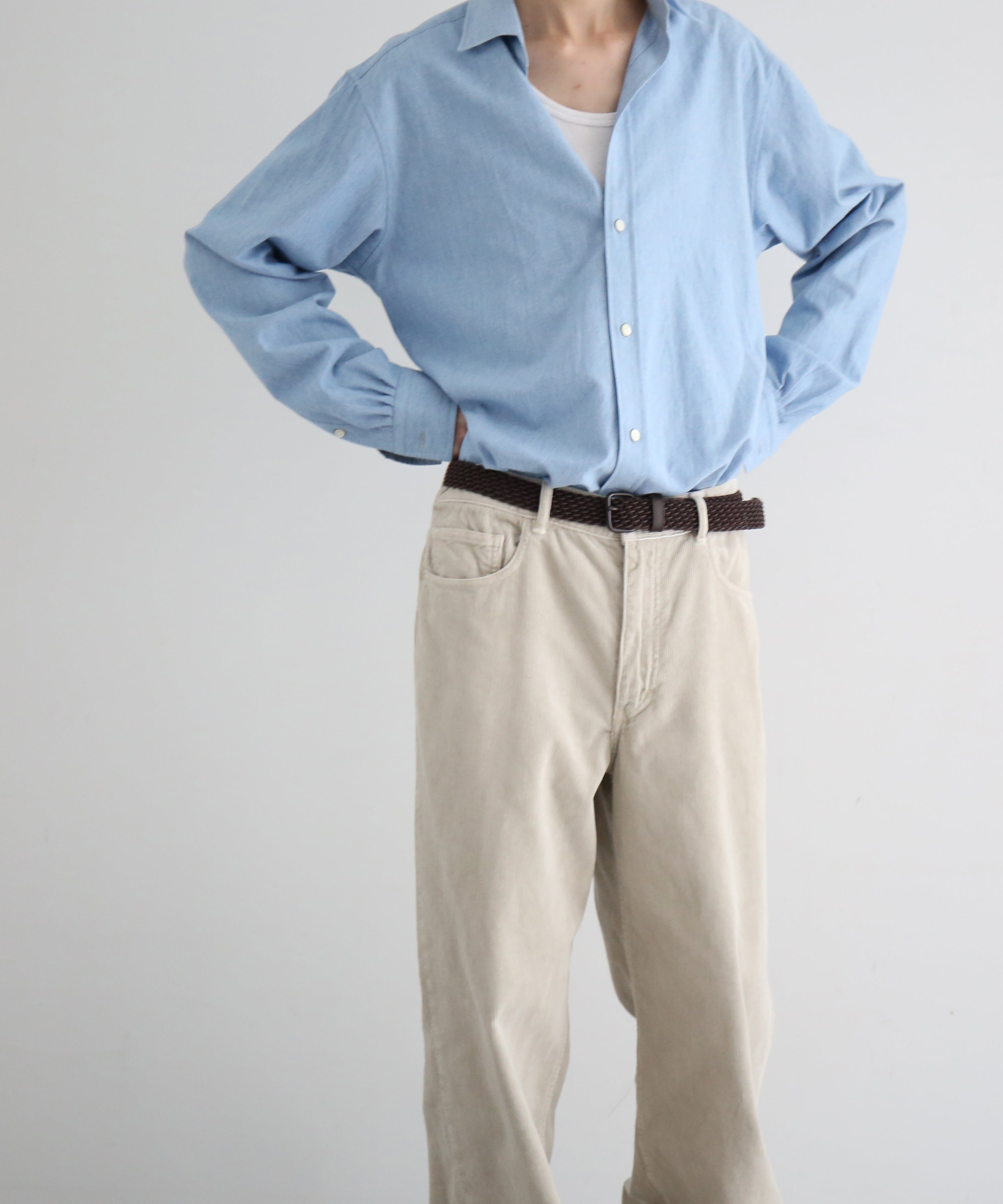 AURALEE【オーラリー】Garment-dyed finx corduroy 5p wide pants