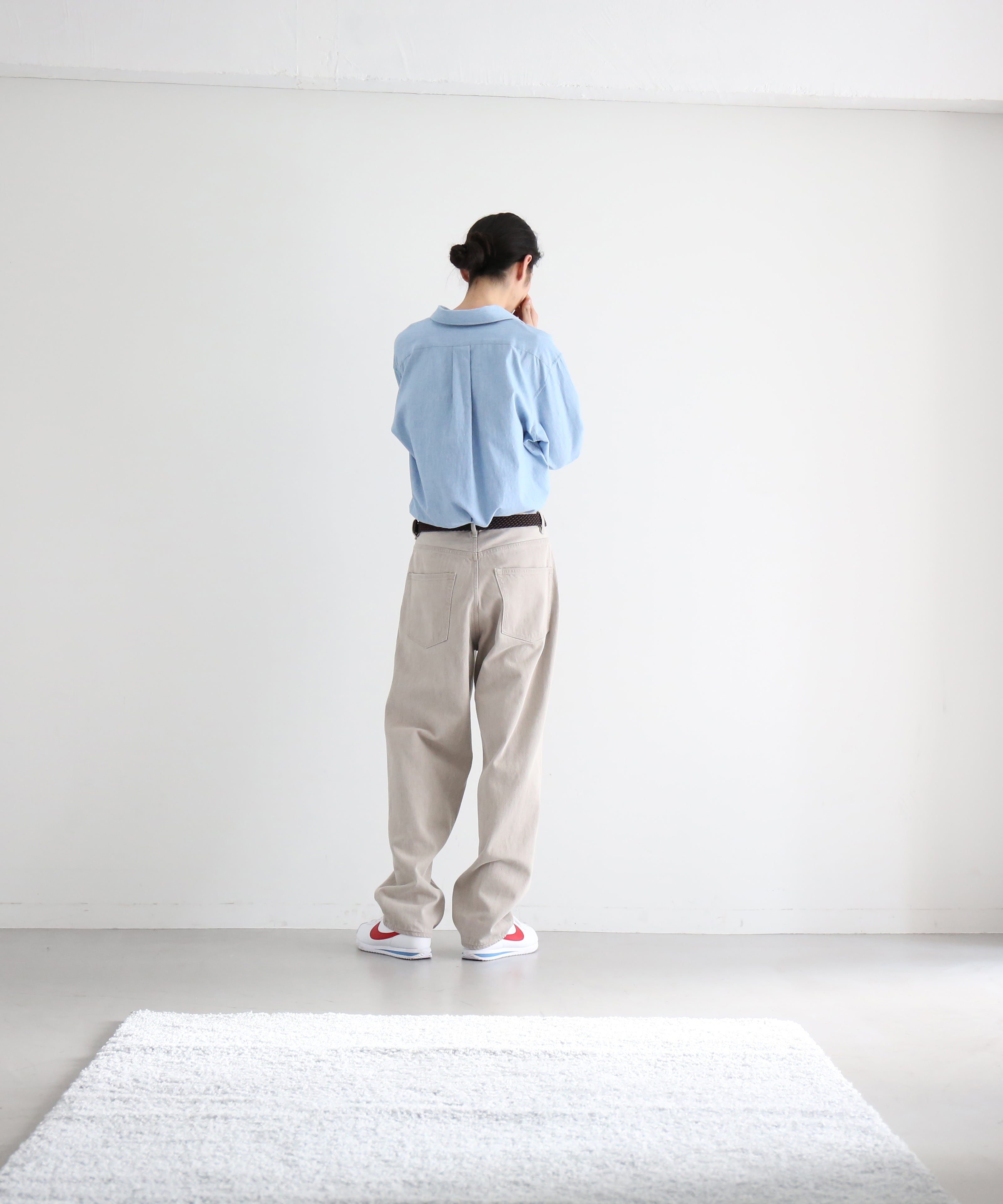 AURALEE【オーラリー】Faded hard twist brown denim wide pants