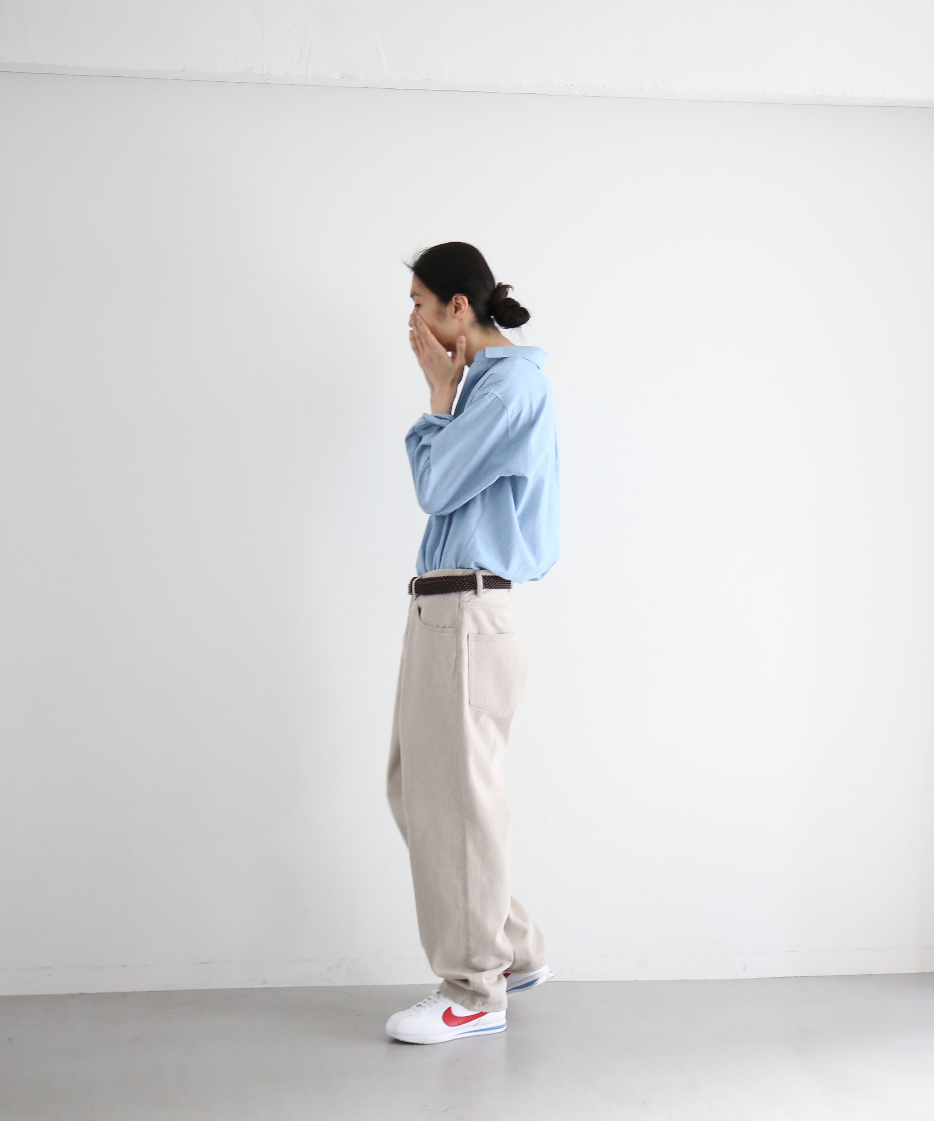 AURALEE【オーラリー】Faded hard twist brown denim wide pants