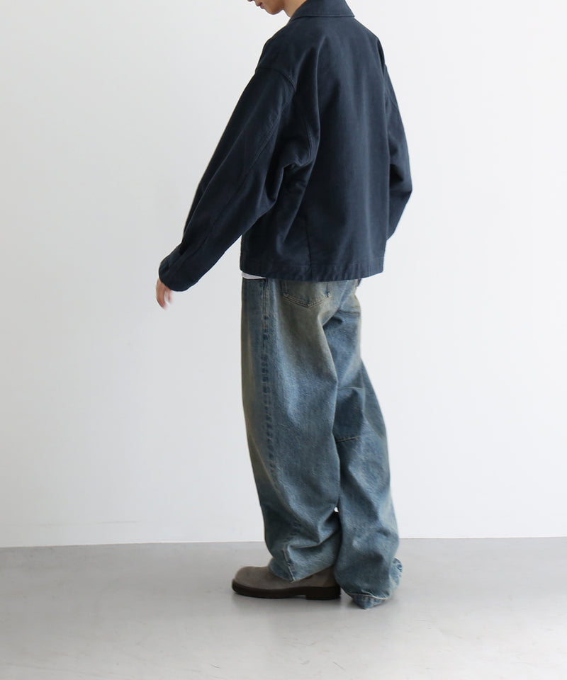 OLD FOLK HOUSE Moleskin jacket "NAVY"