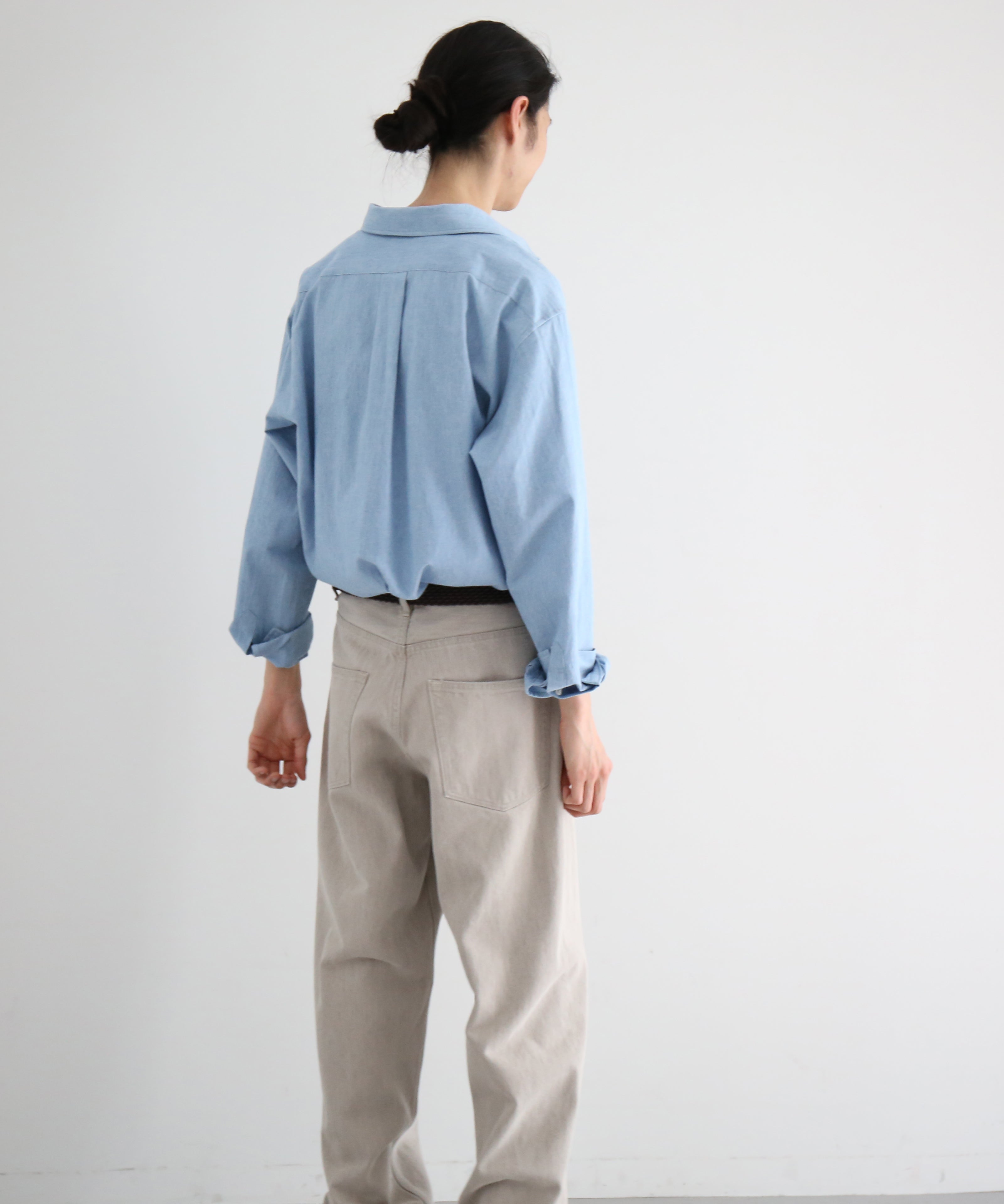 AURALEE【オーラリー】Faded hard twist brown denim wide pants