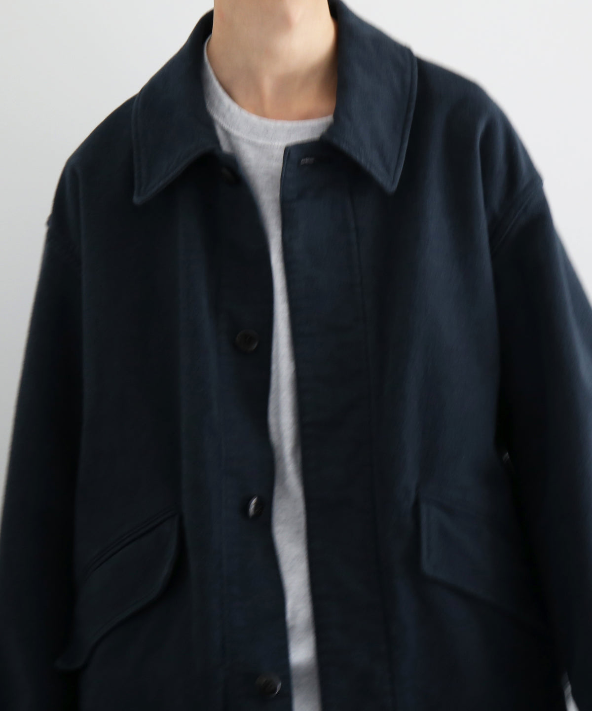 OLD FOLK HOUSE Moleskin jacket "NAVY"