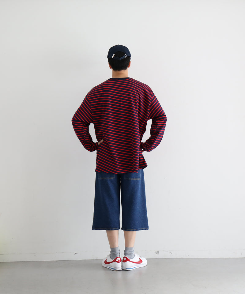 VOAAOV Border l/s tee "NAVY / RED"