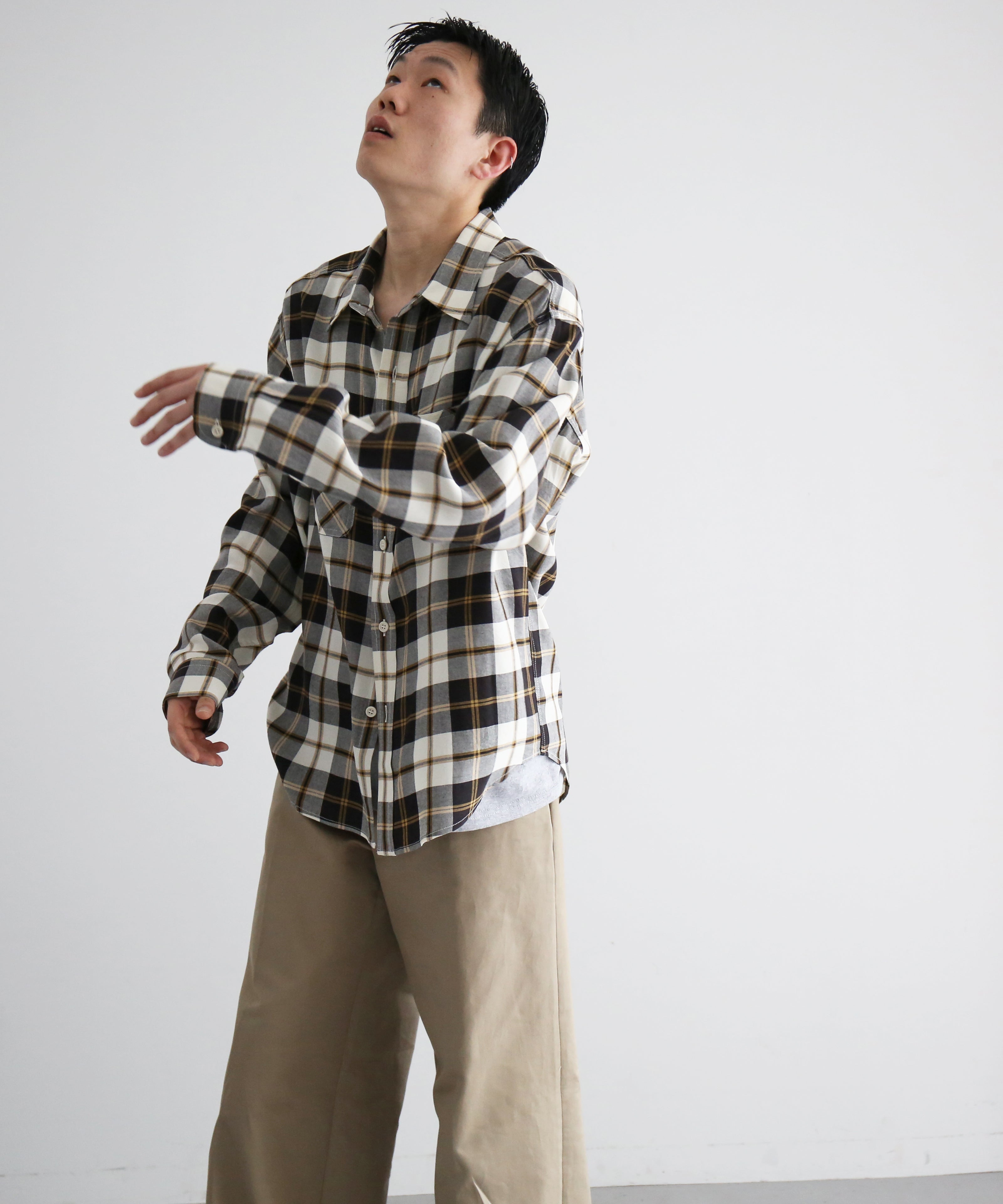 UNUSED【アンユーズド】メンズ 長袖シャツ Us2562 long sleeve rayon