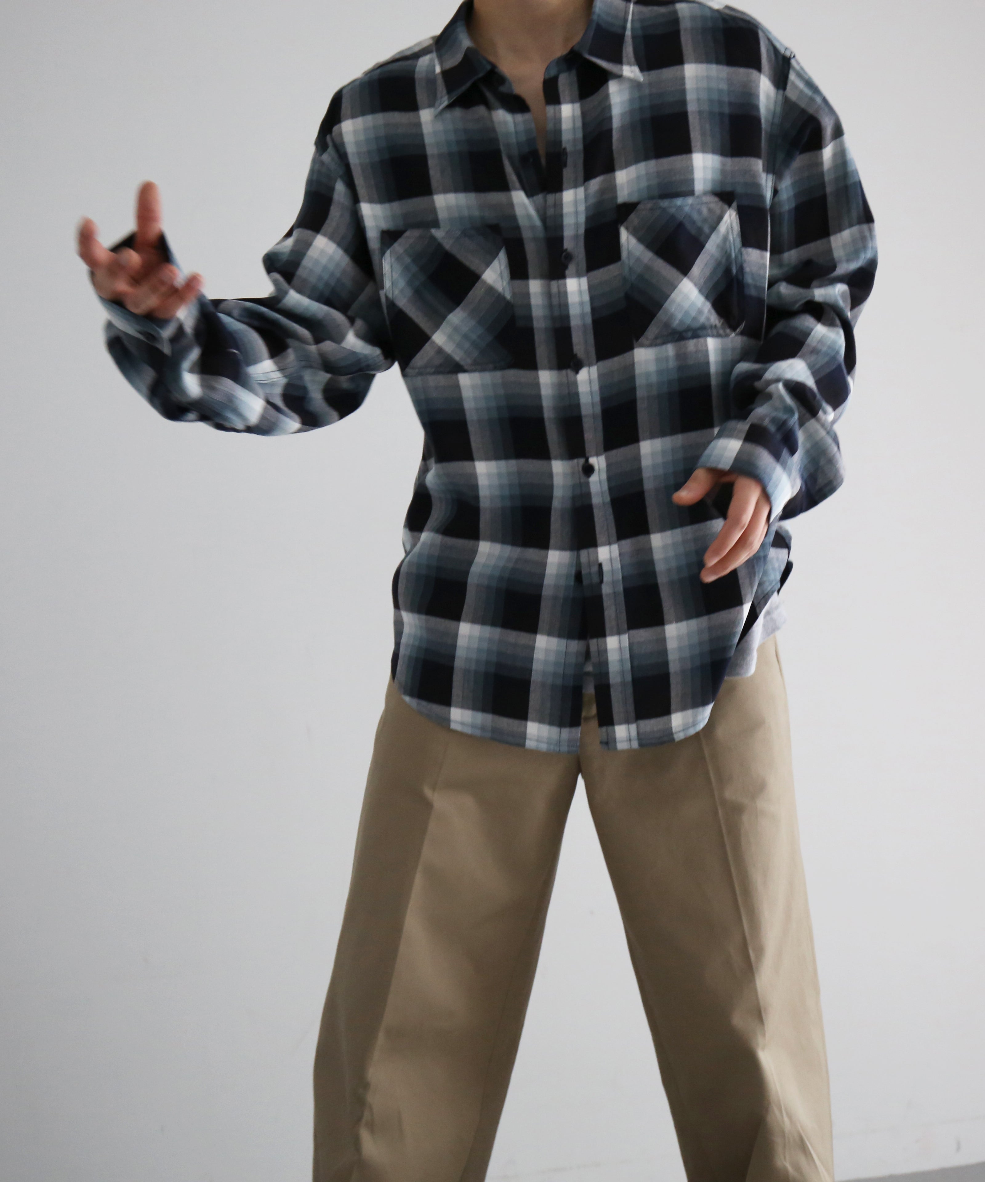 UNUSED【アンユーズド】メンズ 長袖シャツ Us2562 long sleeve rayon