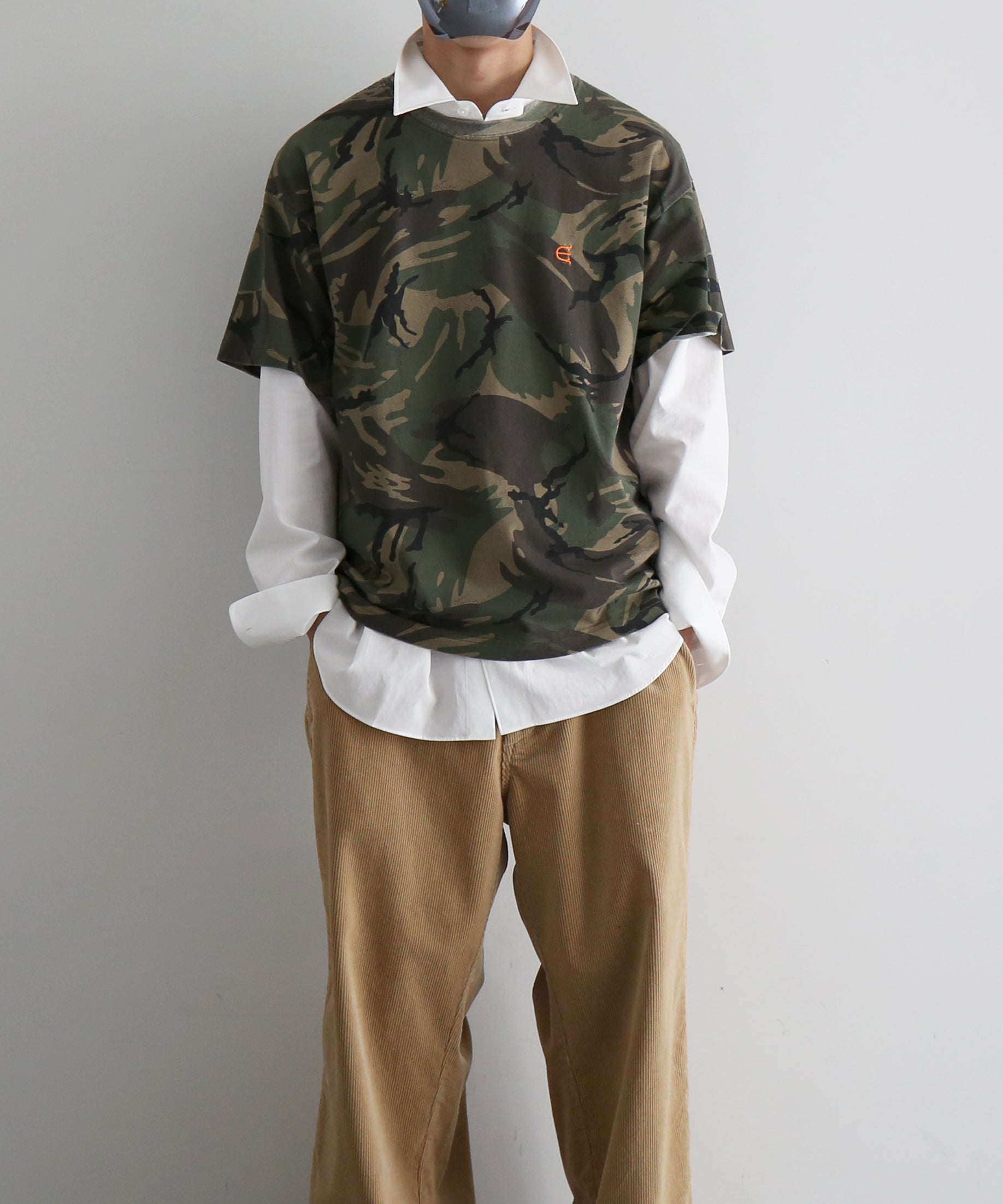 Evisen Skateboardsゑ E logo camo tee "SAND CAMO"