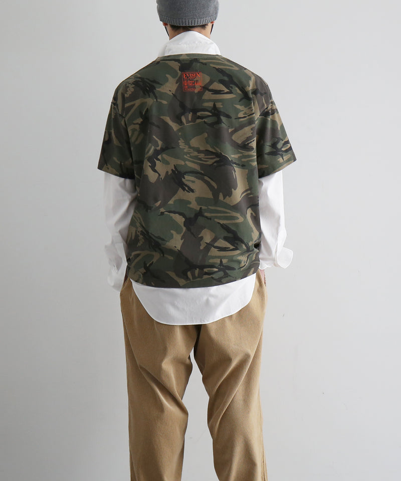 Evisen Skateboardsゑ E logo camo tee "CAMO"