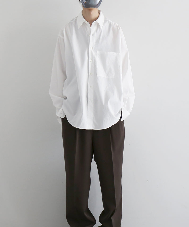AURALEE Washed finx twill big shirt "WHITE"