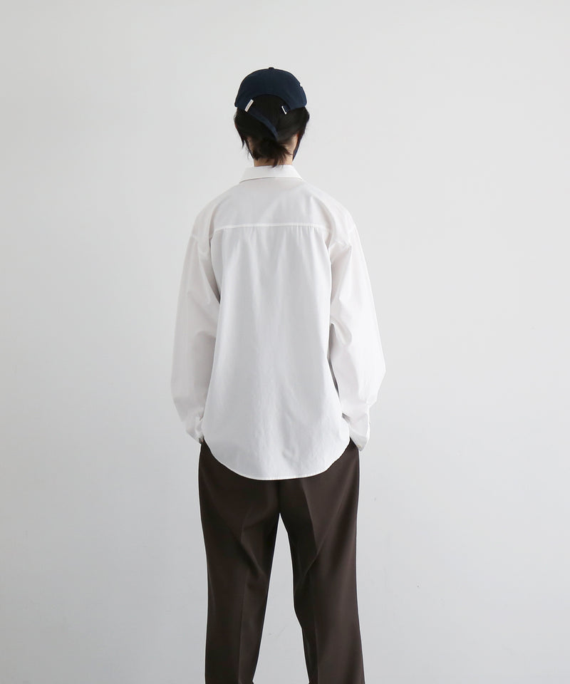 AURALEE Washed finx twill big shirt "WHITE"