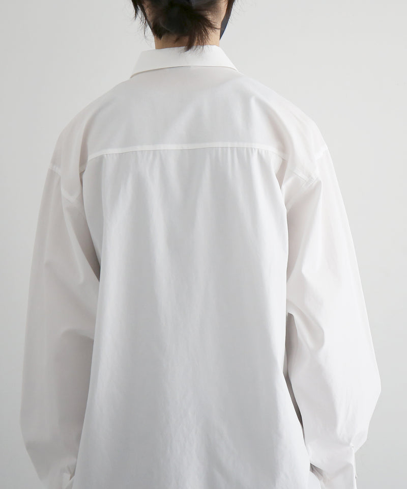 AURALEE Washed finx twill big shirt "WHITE"