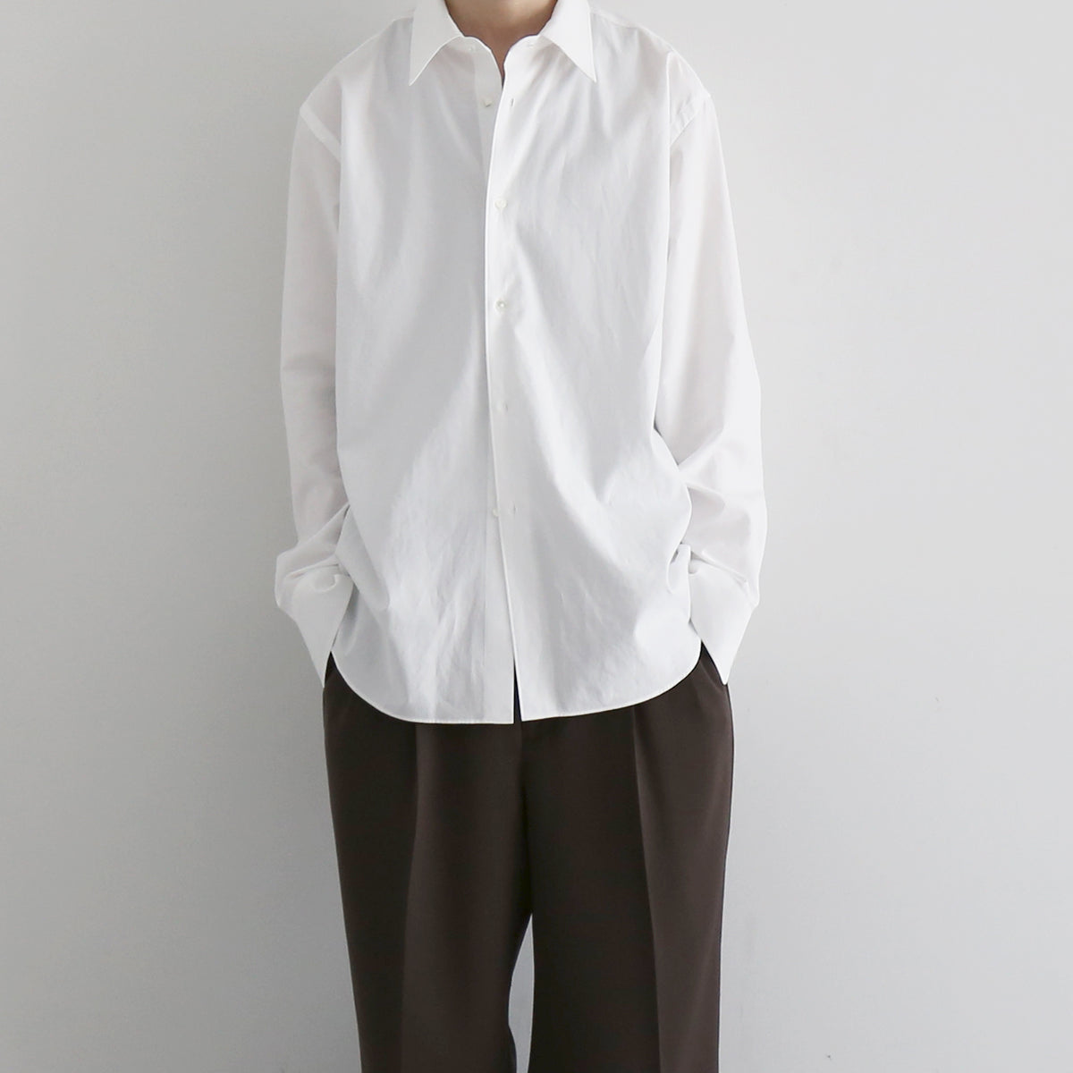 AURALEE WASHED FINX TWILL SHIRT ホワイト 3 AURALEE【オーラリー】Washed finx twill shirt 