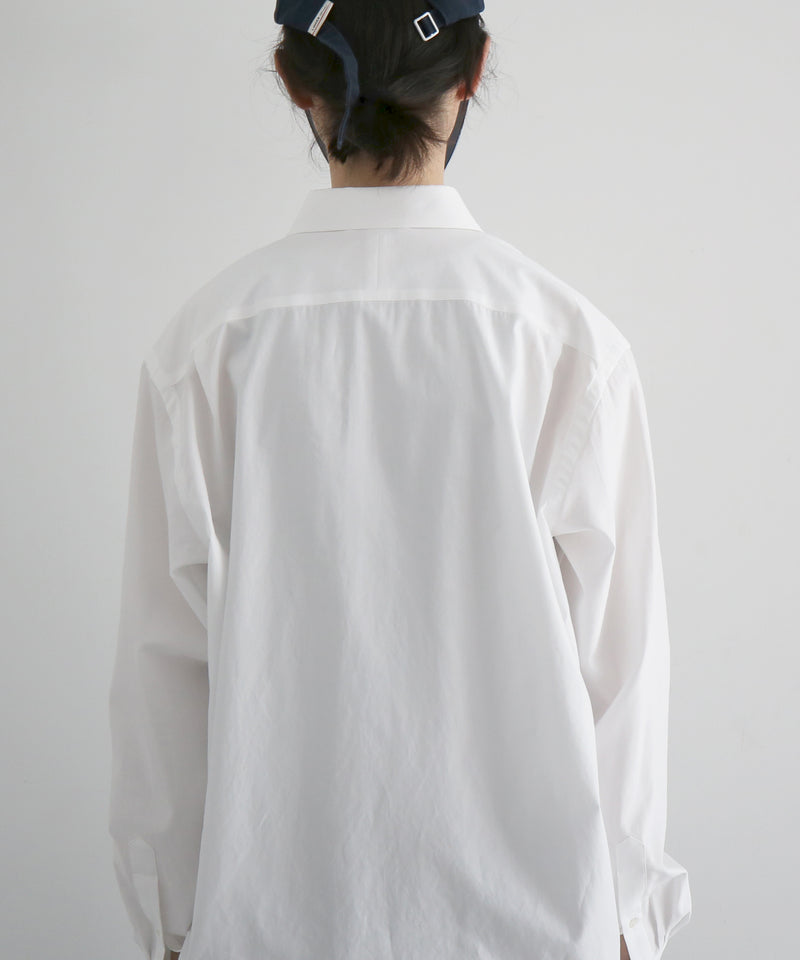 AURALEE Washed finx twill shirt "WHITE"