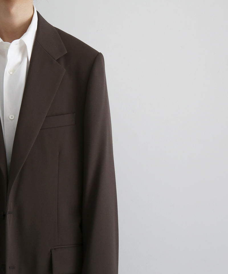 AURALEE Light wool max gabardine jacket "DARK BROWN"