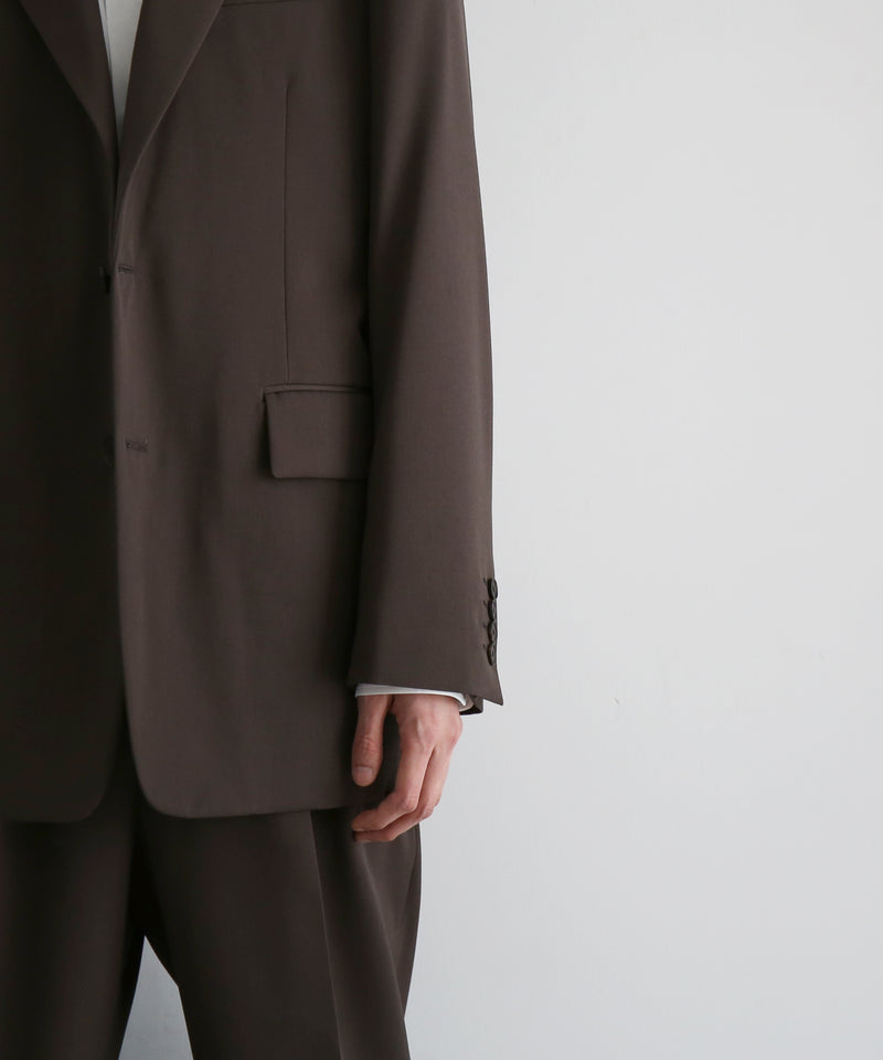 AURALEE Light wool max gabardine jacket "DARK BROWN"