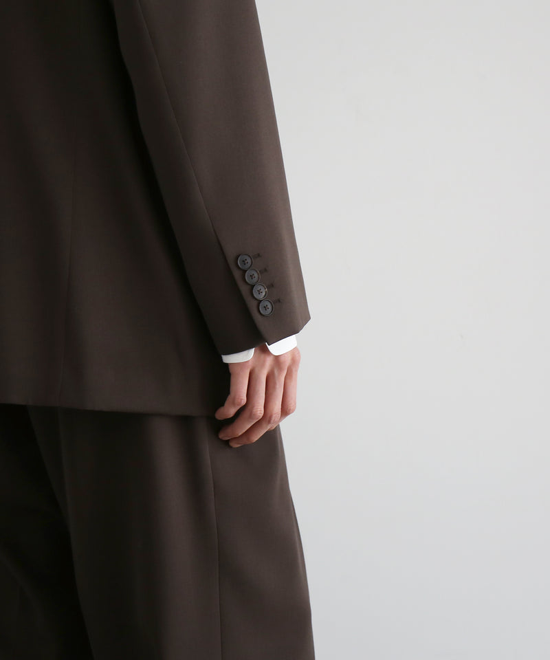 AURALEE Light wool max gabardine jacket "DARK BROWN"