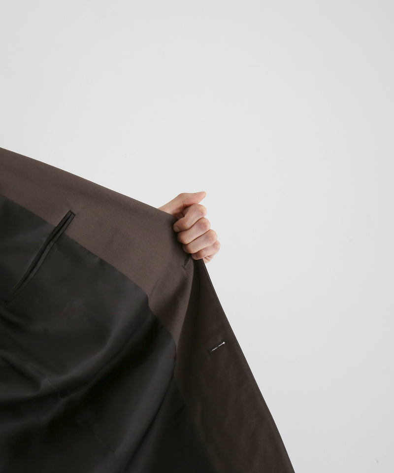 AURALEE Light wool max gabardine jacket "DARK BROWN"