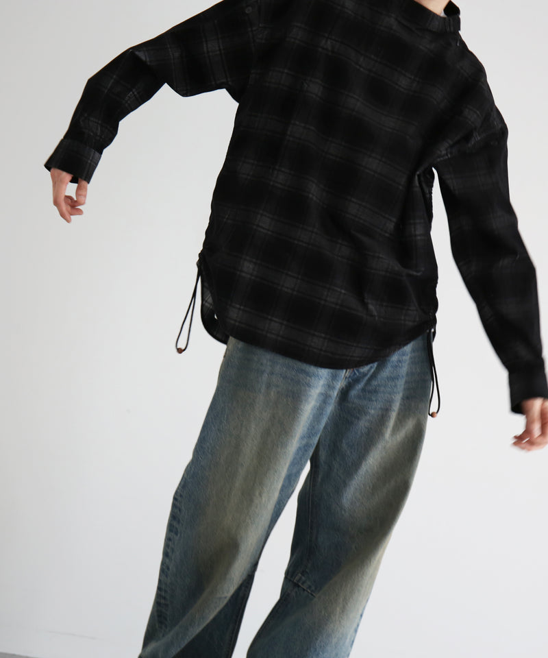 JIAN YE Yi shirt skirt "BLACK CHECK"