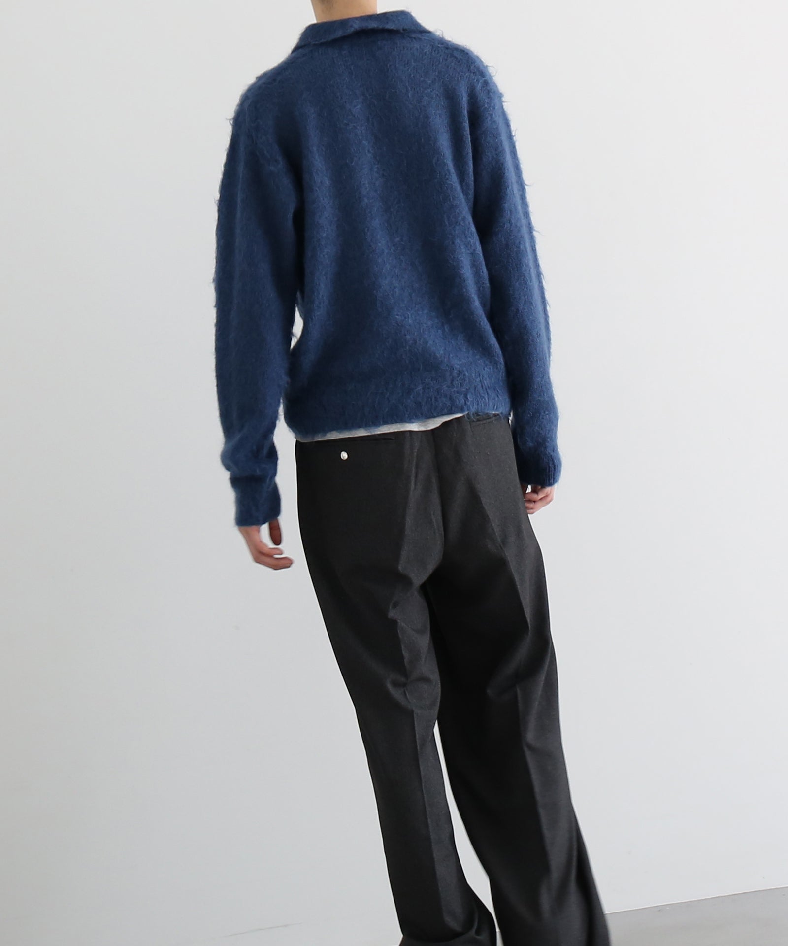 トップス AURALEE 22AW BRUSHED SUPER KID MOHAIR AURALEE【オーラリー】Brushed super kid mohair knit polo “LIGHT