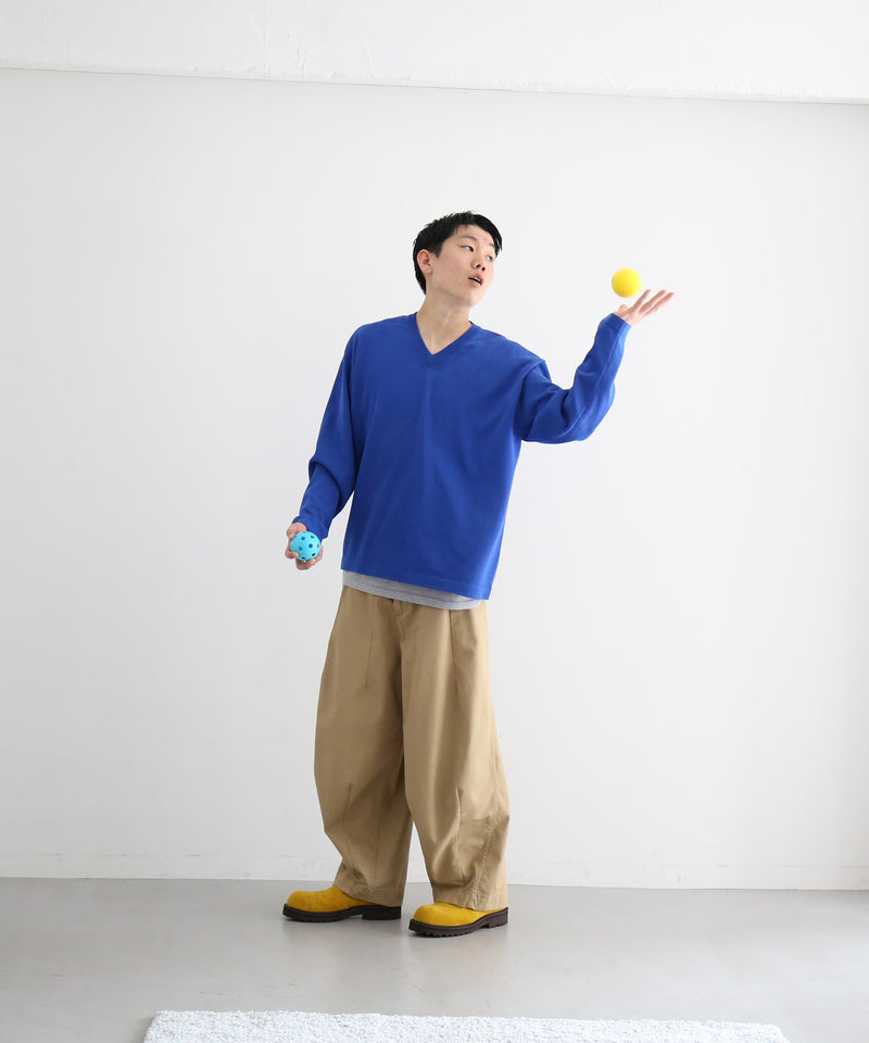 【EXCLUSIVE】crepuscule Washi v/n pullover "WHITE"